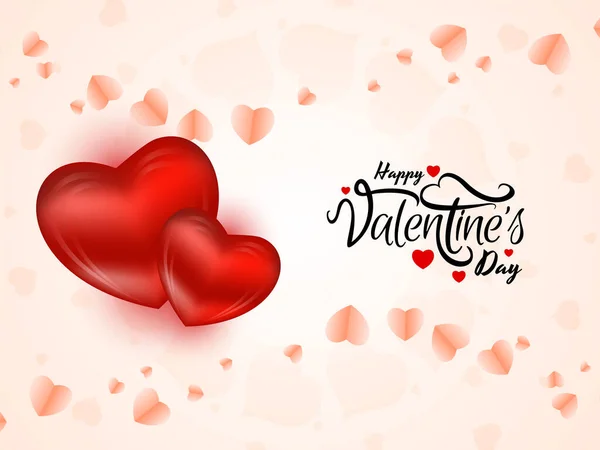 Feliz Día San Valentín Celebración Saludo Amor Fondo Diseño Vector — Vector de stock