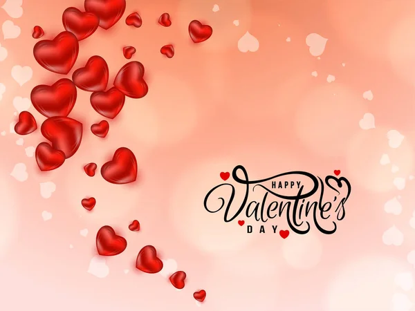 Feliz Día San Valentín Celebración Saludo Amor Fondo Diseño Vector — Archivo Imágenes Vectoriales