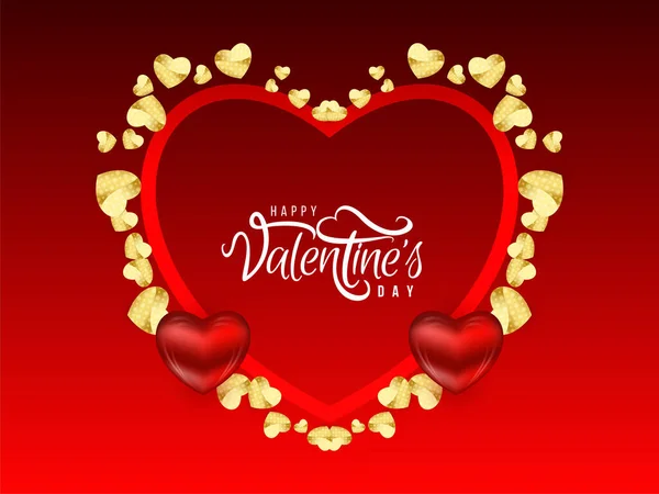 Happy Valentines Dag Elegante Achtergrond Met Harten Ontwerp Vector — Stockvector