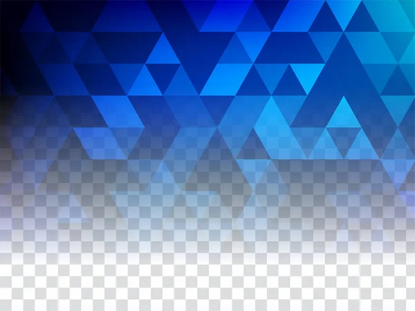 Vector Fondo Transparente Cristal Geométrico Color Azul Moderno — Vector de stock