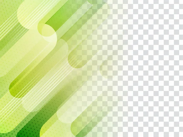 Decorative Green Color Modern Geometric Stripes Transparent Background Vector — Stock Vector