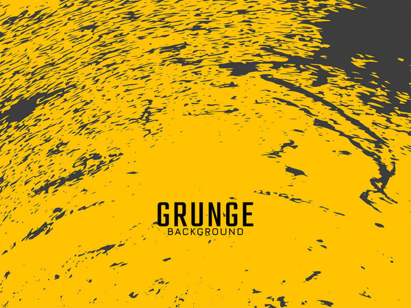Abstract yellow and black rough grunge texture background design vector