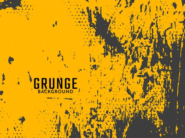 Abstract Yellow Black Rough Grunge Texture Background Design Vector — Stock Vector