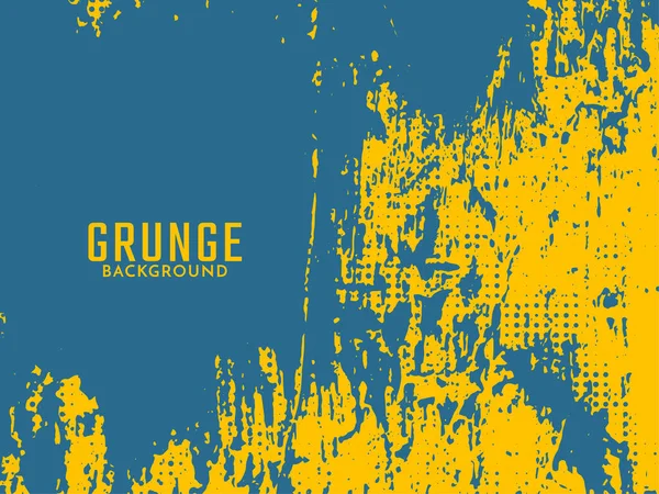 파란색 노란색거친 Grunge 텍스처 디자인 — 스톡 벡터