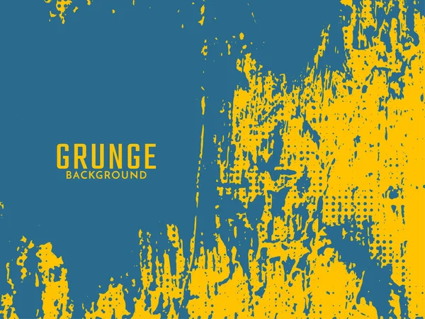 Blu Giallo Ruvido Grunge Texture Sfondo Disegno Vettore — Vettoriale Stock