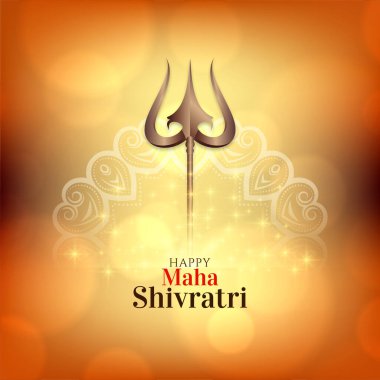 Mutlu Maha Shivratri festivali klasik mitolojik arka plan vektörü