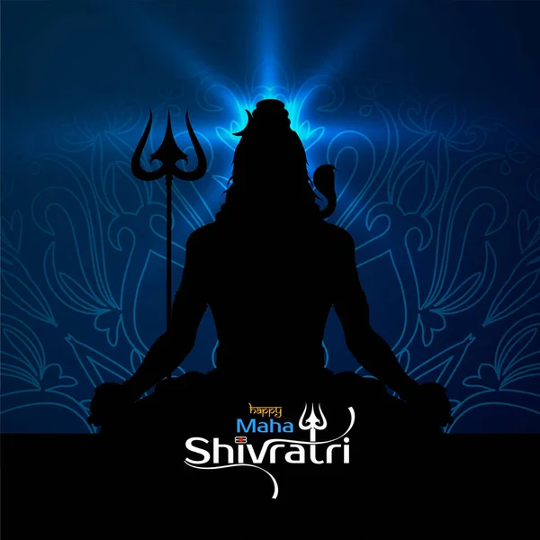 Happy Maha Shivratri Indian Traditional Festival Background Vector — Stock Vector