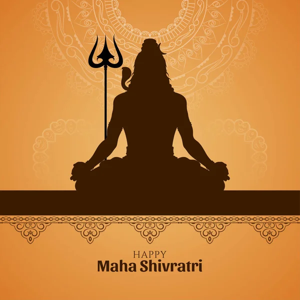 Festival Tradicional Indiano Maha Shivratri Vetor Fundo Saudação —  Vetores de Stock