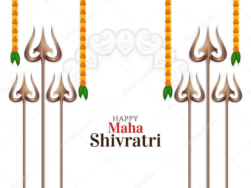Happy Maha Shivratri Indian traditional festival background vector
