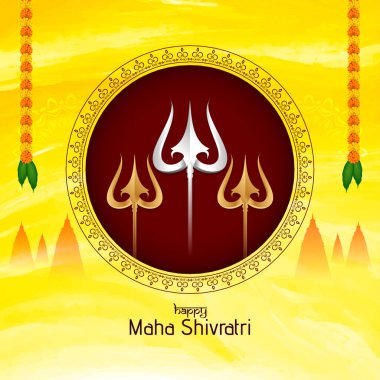 Mutlu Maha Shivratri dini Hint festivali arka plan vektörü