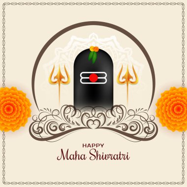 Mutlu Maha Shivratri sanatsal arka plan tasarım vektörü