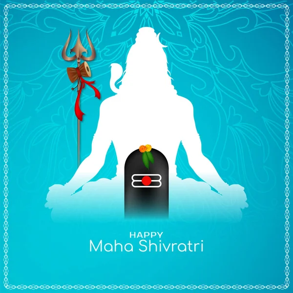 Feliz Festival Maha Shivratri Celebração Artística Vetor Fundo Saudação —  Vetores de Stock