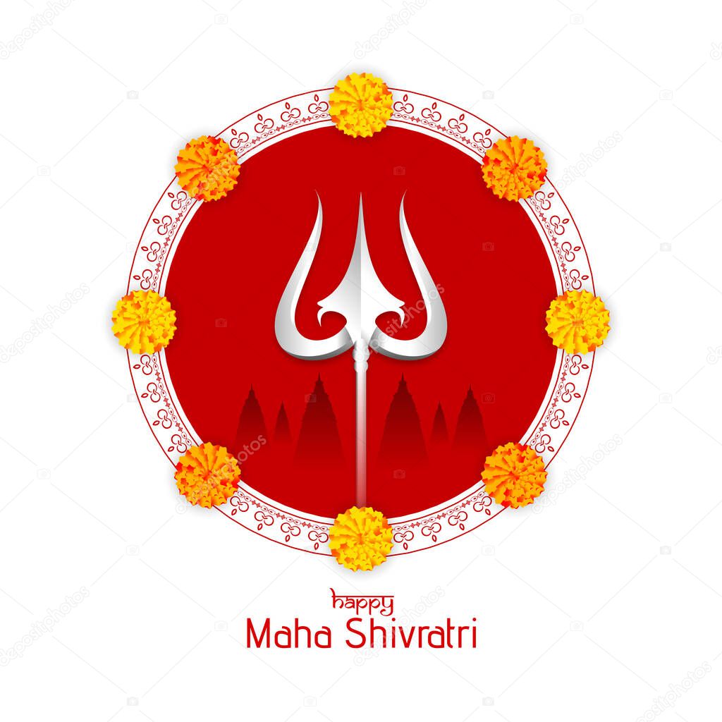 Happy Maha Shivratri festival celebration artistic greeting background vector