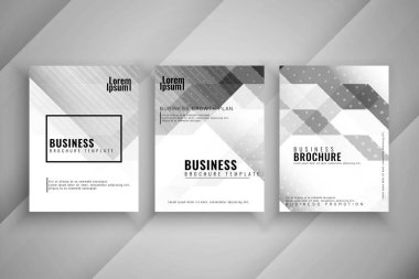 Modern geometrik iş broşürü belirleme şablonu