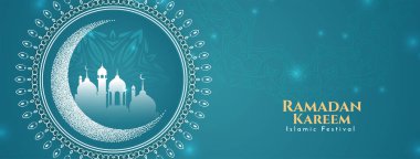 Ramazan Kareem İslam Festivali afişi cami vektörüyle karşıladı