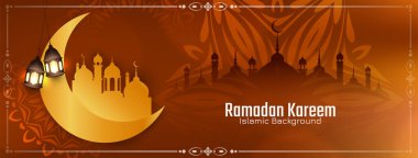 Dini Ramazan Kareem İslam Festivali afişi cami vektörüyle karşıladı