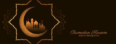 Ramazan Kareem İslami Festivalin geleneksel bayrak tasarım vektörü