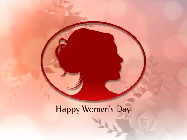 Happy Womens Day Feier Hintergrund Mit Blumen Design Vektor — Stockvektor