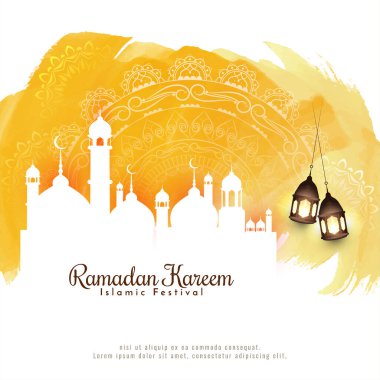 Ramazan Kareem İslami festivali güzel arka plan vektörünü karşıladı