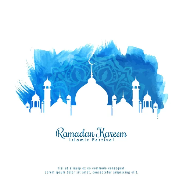 Ramadan Kareem Celebração Cultural Islâmica Vetor Design Fundo — Vetor de Stock