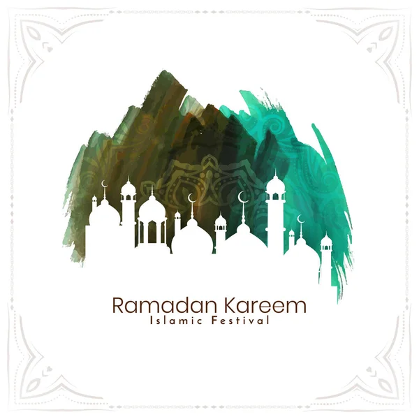 Ramadan Kareem Islamico Festival Religioso Sfondo Design Vettore — Vettoriale Stock