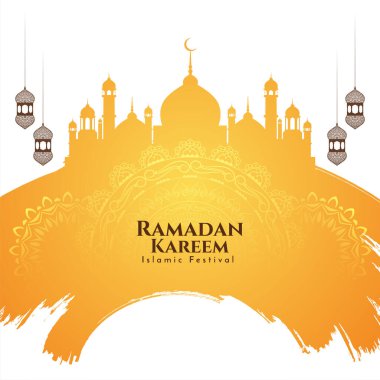 İslam kutsal ayı Ramazan Kareem dini festival camii arka plan vektörü