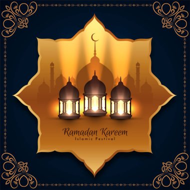 Ramazan Kareem İslam Ayının geçmiş tasarım vektörü