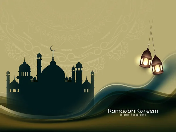 Ramadan Kareem Islamic Heilige Maand Viering Achtergrond Ontwerp Vector — Stockvector