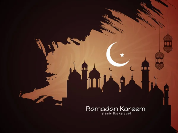 Slam Kutsal Ayı Ramazan Kareem Dini Festival Camii Arka Plan — Stok Vektör