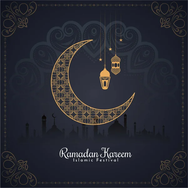 Ramadan Kareem Islamitische Religieuze Klassieke Achtergrond Ontwerp Vector — Stockvector