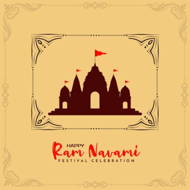 Mutlu Ram Navami dini Hint festivali Güzel arka plan vektörü