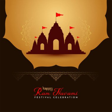 Mutlu Ram Navami dini Hint festivali Güzel arka plan vektörü