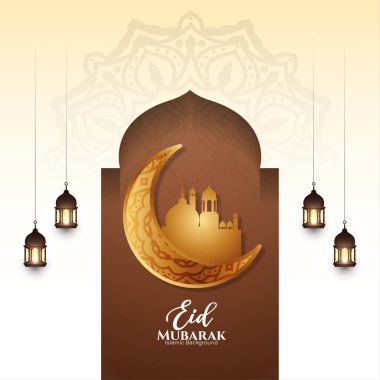 İslami festival Bayram Mübarek stil arka plan tasarım vektörünü karşıladı
