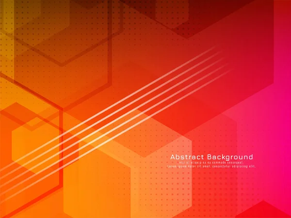 Moderno Estilo Hexágono Colorido Vector Fondo Geométrico — Vector de stock