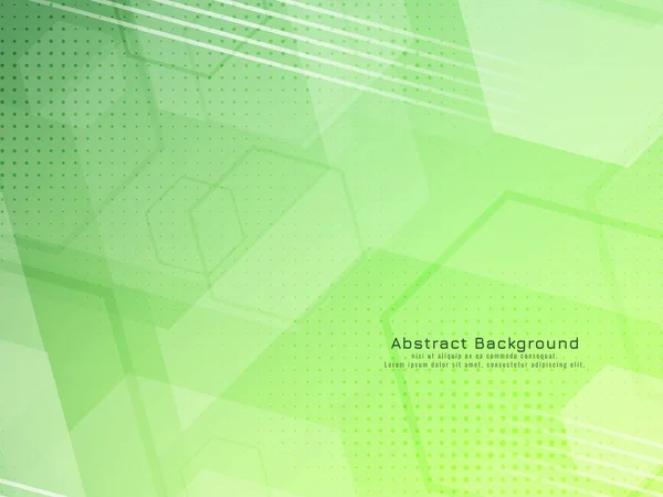 Abstracto Hexágono Estilo Verde Color Geométrico Fondo Vector — Vector de stock