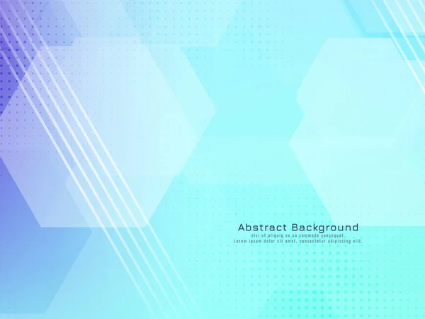 Abstrait Bleu Couleur Hexagone Style Géométrique Fond Vecteur — Image vectorielle