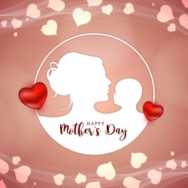 Zarif Mutlu Anneler Günü Kutlaması Güzel bir arka plan tasarım vektörü
