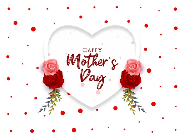 Feliz Dia Das Mães Belo Cartão Saudação Ilustração Vetor —  Vetores de Stock