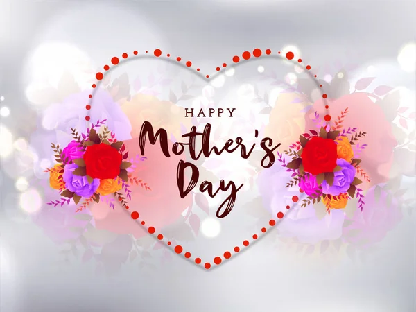 Élégant Happy Mothers Célébration Journée Beau Vecteur Conception Fond — Image vectorielle