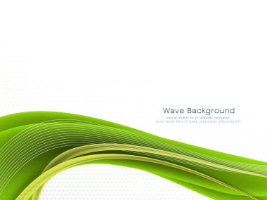 Modern stil yeşil dalga tasarım arka plan vektörü