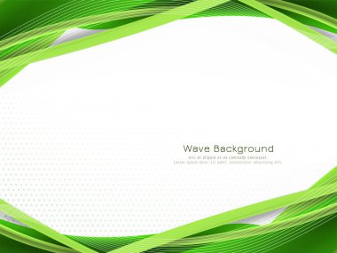Modern stil yeşil dalga tasarım arka plan vektörü