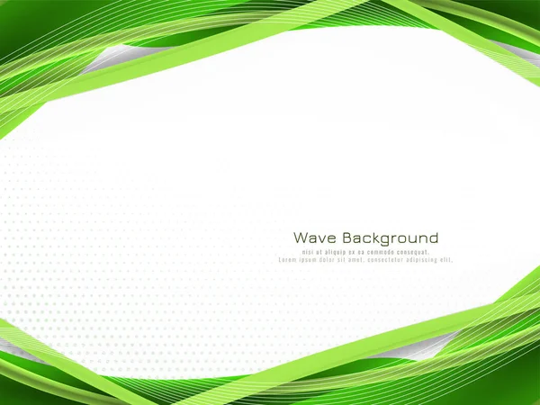 Modern stil yeşil dalga tasarım arka plan vektörü