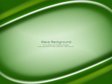 Soyut stil yeşil dalga tasarım arka plan vektörü