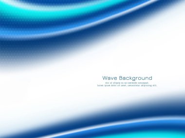 Soyut dekoratif mavi renk dalgası tasarım arka plan vektörü