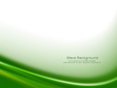 Soyut yeşil dalga tasarımı dekoratif arkaplan vektörü