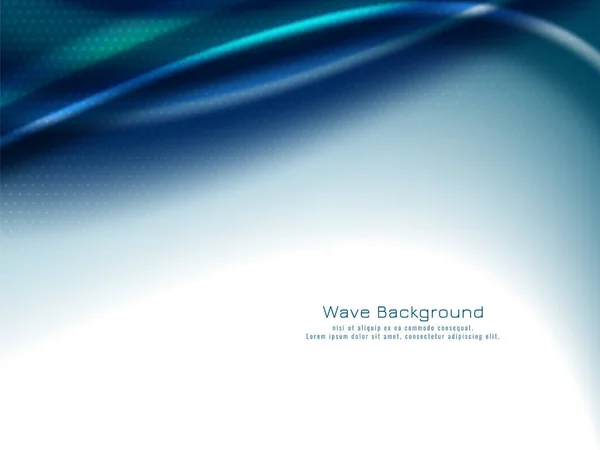 Абстрактний Дизайн Синьої Хвилі Елегантний Вектор Фону — стоковий вектор