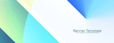 Zarif renkli geometrik pankart şablon vektörü