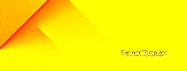 Futuristic Bright Yellow Stylish Geometric Business Banner Template Vector — Stok Vektör
