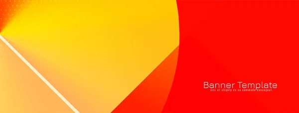 Modern Elegant Red Yellow Geometric Business Banner Template Vector — Wektor stockowy