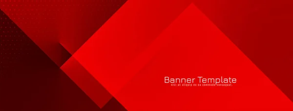 Futurista Moderno Elegante Vermelho Geométrico Negócio Banner Template Vector — Vetor de Stock